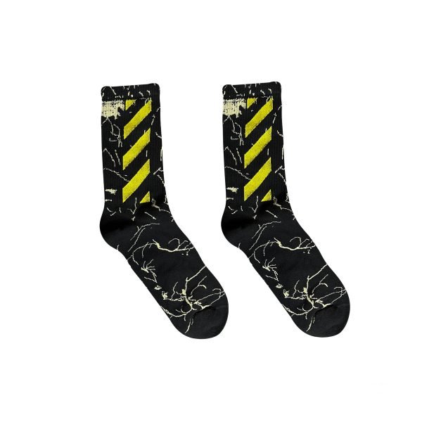 Off-white Socks (Black + Yellow)