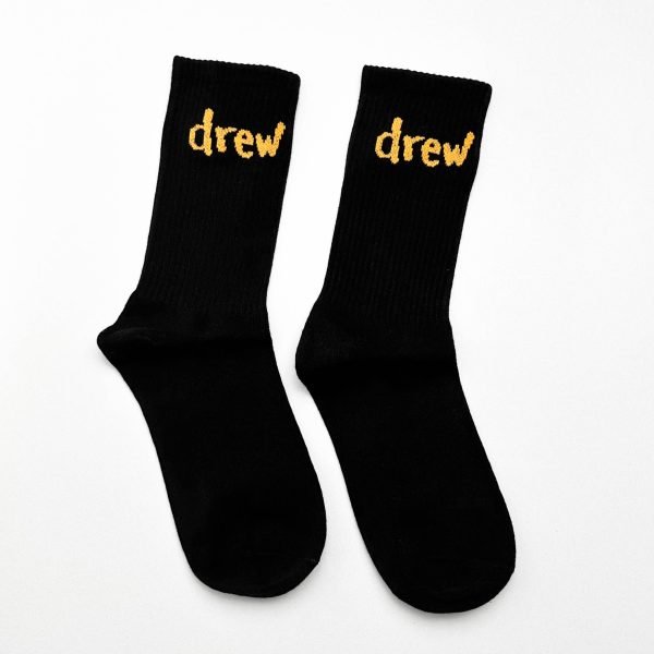 Drew Socks (Black + Yellow)