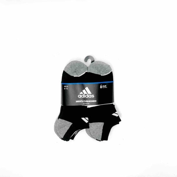 Adidas Cushioned Ankle Socks (Black + Grey) - Image 1