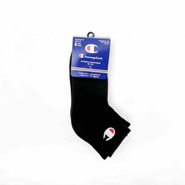 Champion Athleticwear Quarter Socks (Black) - Image 1