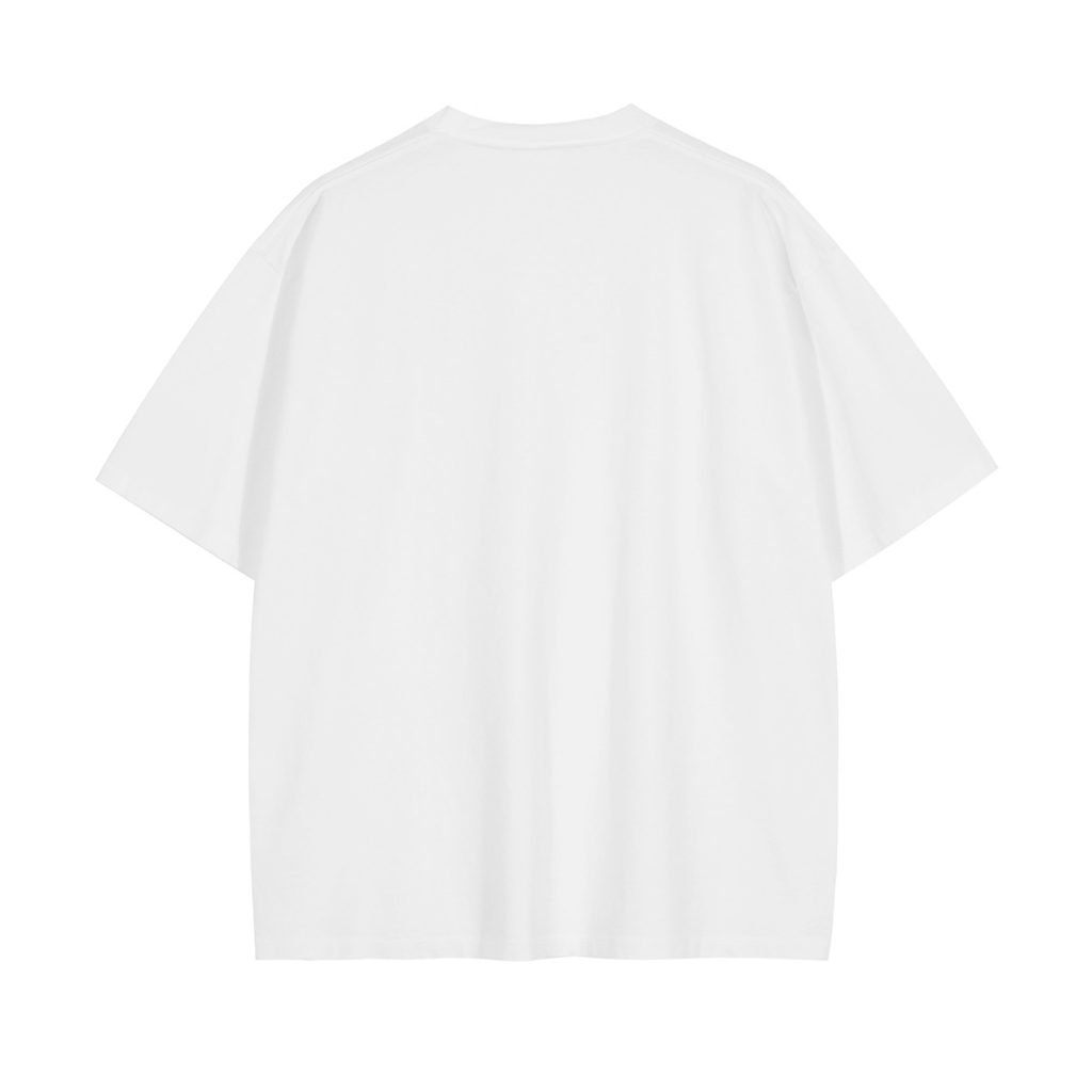 Crewneck Plain Tees Off-White back