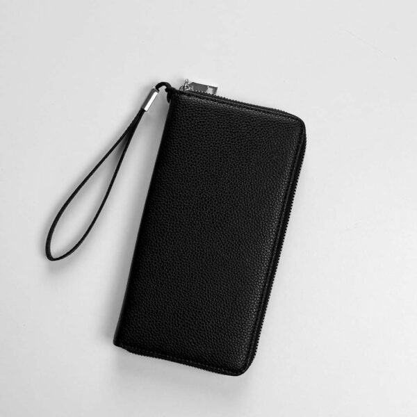 Leather Unisex Cash Purse - Black
