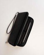 Leather Unisex Cash Purse - Black