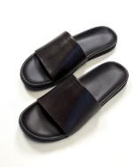 Brown Leather Slides