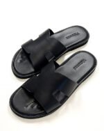 Black Leather Slip-Ons