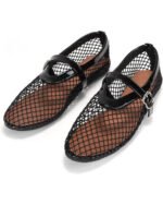 Alaïa Fishnet Ballerina Flats - Image 3