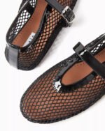 Alaïa Fishnet Ballerina Flats - Image 2
