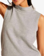 ZARA Grey High Neck Top - Image 2