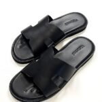 Black Leather Slip-Ons