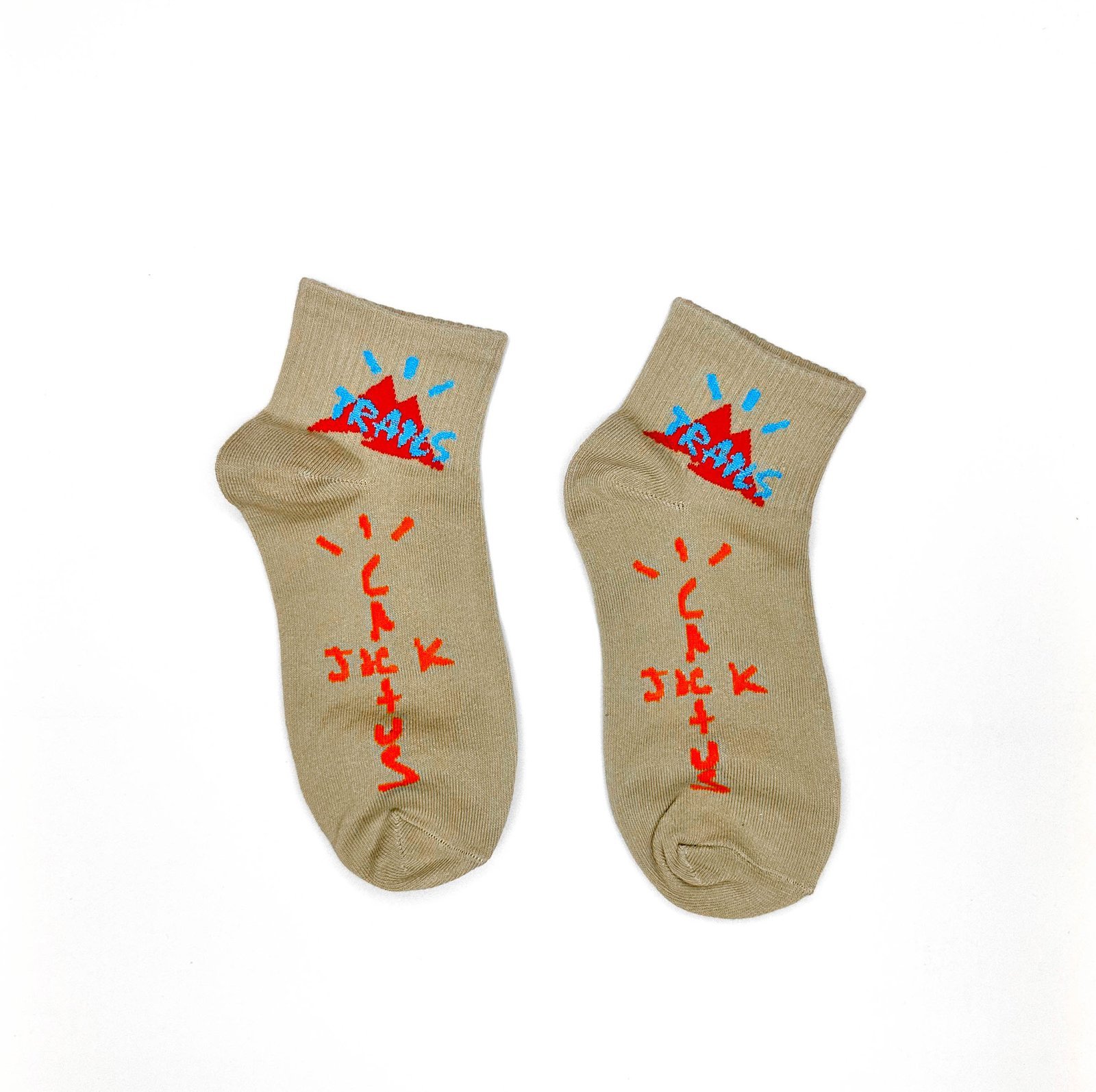 3-1-1.jpg Cactus Jack High Cut Socks (Beige) - Image 1