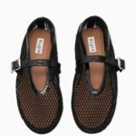 Alaïa Fishnet Ballerina Flats