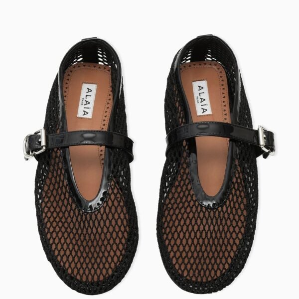 Alaïa Fishnet Ballerina Flats
