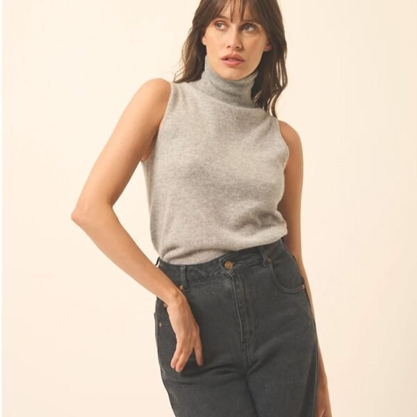 ZARA Grey High Neck Top