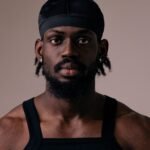 Black silk elastic band wavecap