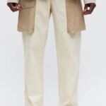NovaMEN Cream Contrast-Pocket Cargo Trouser