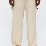 NovaMEN Cream Wide-Leg Cargo Trousers