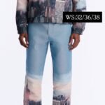 NovaMEN Blue Cityscape Straight-Leg Trousers