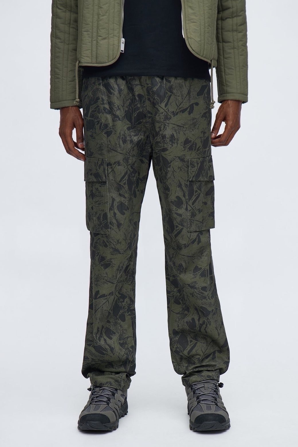 IMG_3726 NovaMEN Olive Printed Cargo Trouser - Image 1