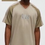 NovaMEN Beige LA V-Neck Sports Jersey