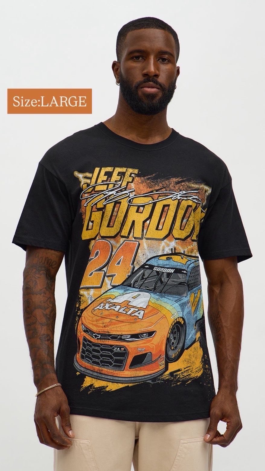 IMG_3751 NovaMEN Black Jeff Gordon Racing Graphic T-Shirt - Image 1