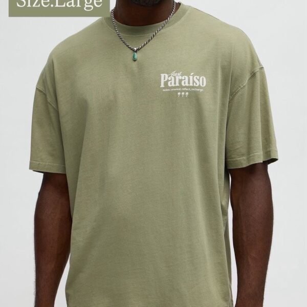 NovaMEN Sage Green Paraíso Graphic T-Shirt