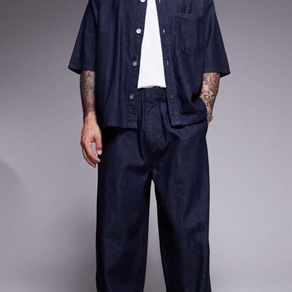 NovaMEN Short-Sleeve Denim Overshirt