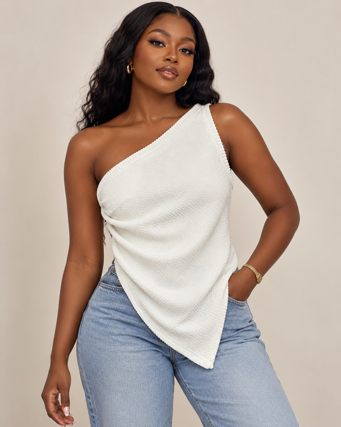 03BEC904-7BC1-4637-A074-4C6EECB106B0 Popcorn Knit Top - Image 1