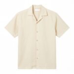 Cotton-linen Camp Collar Shirt (Cream)