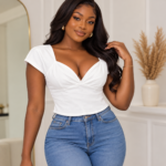 Corset Seam v-neck Top